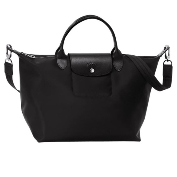 Longchamp Handbags - Longchamp le pliage Black Neo crossbody Large